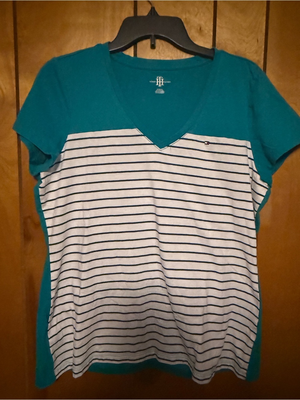 Tommy Hilfiger V-Neck Short Sleeve Top
